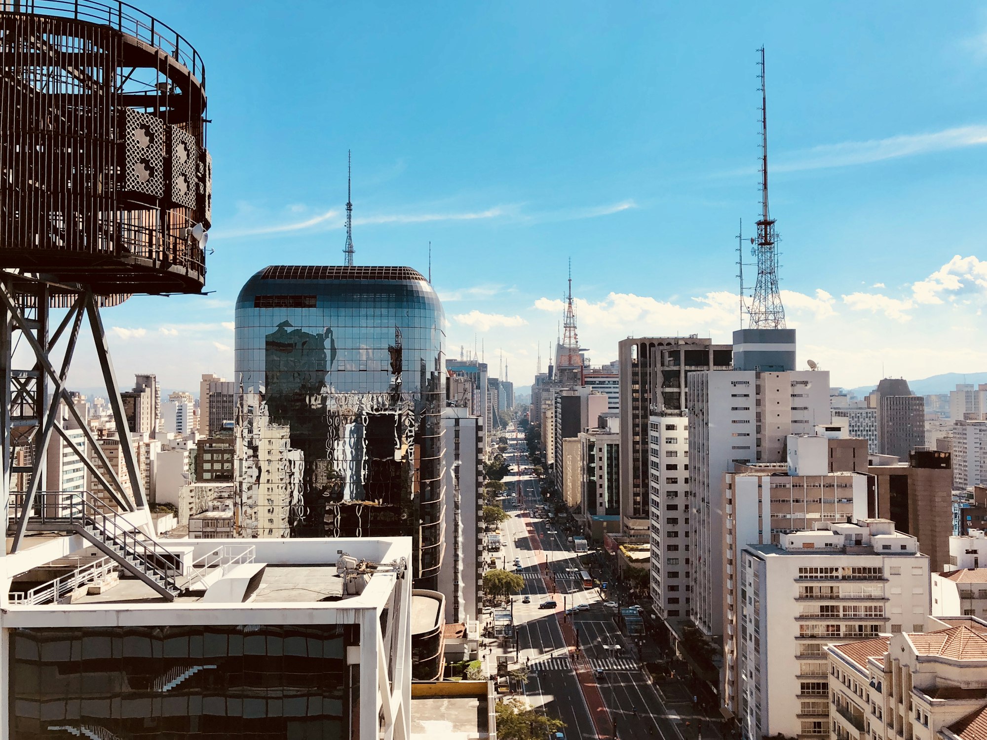 Vista aérea da Avenida Paulista, São Paulo